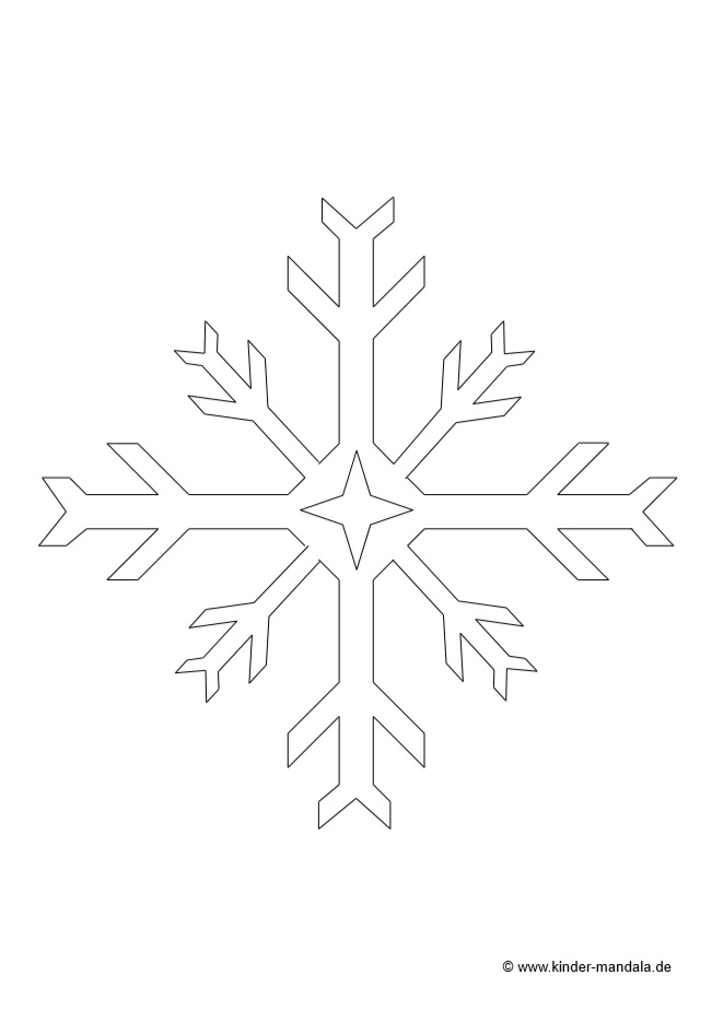 Schneeflocke - Kinder Mandala